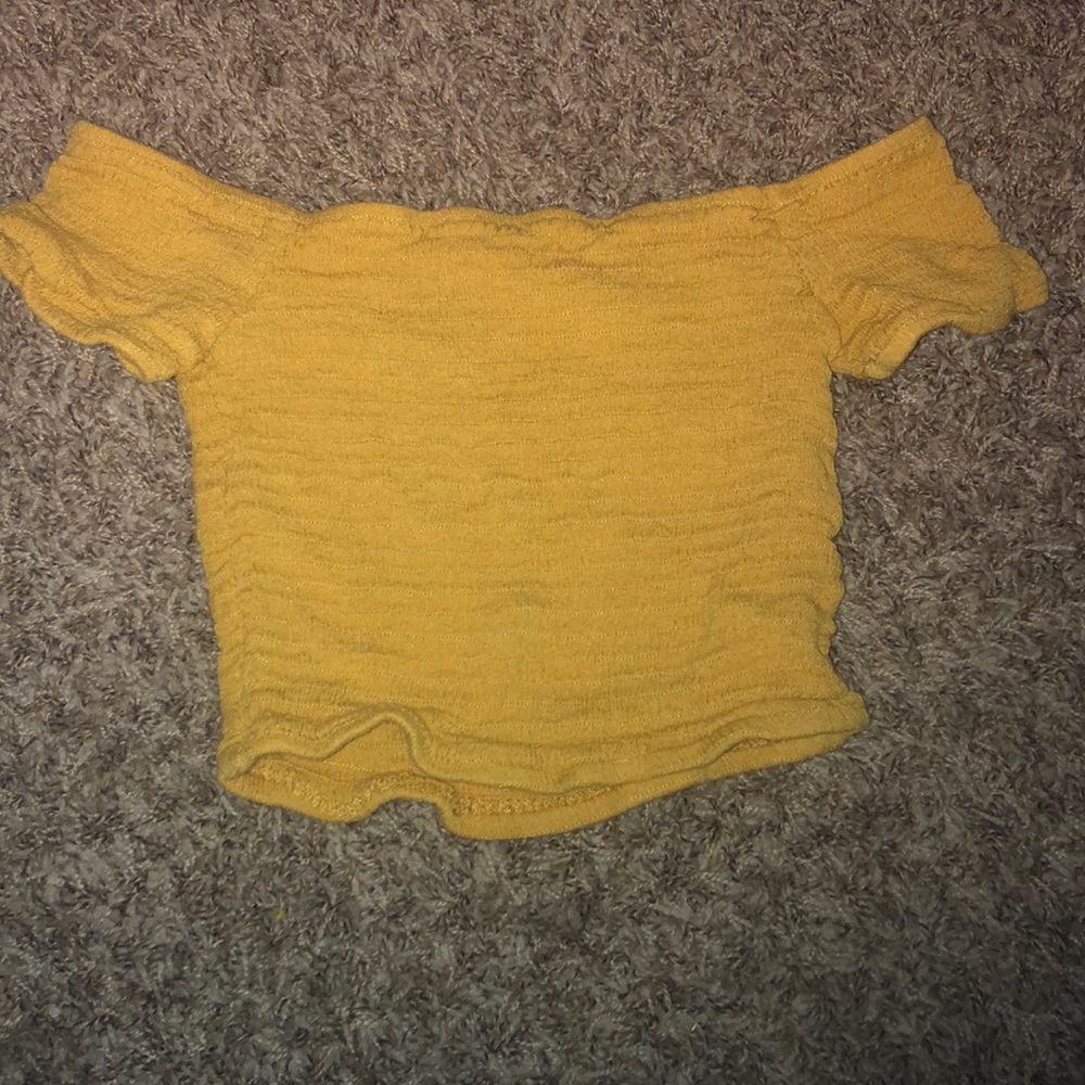 Yellow off the shoulder top